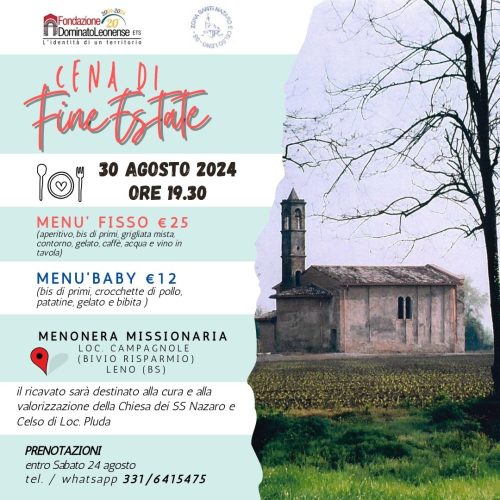 2024 CENA DI FINE ESTATE CHIESA SS NAZARO E CELSO