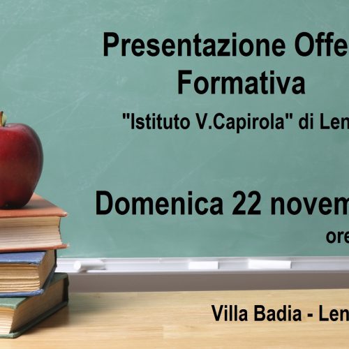 Vieni a conoscere l'offerta formativa dell'Istituto "V.Capirola"!